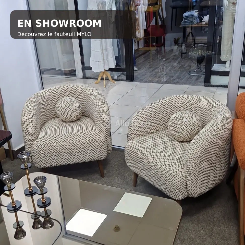 Fauteuil MYLO Allodeco – Bouclette Compact & Confortable