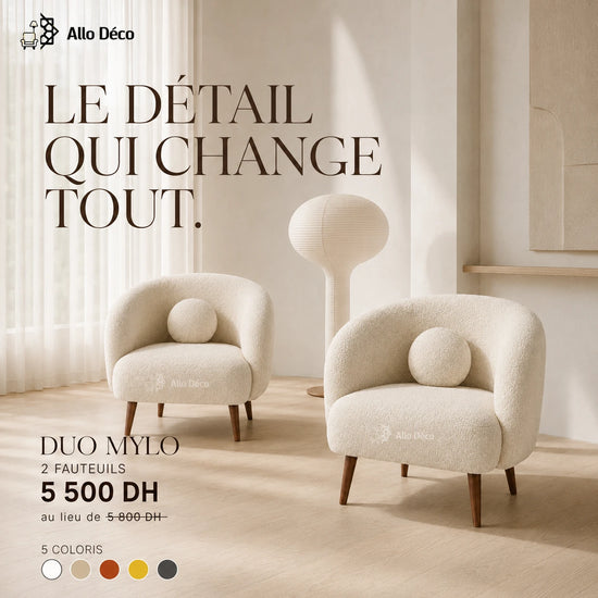 Pack 2 Fauteuils MYLO Allodeco – Design Moderne & Confort