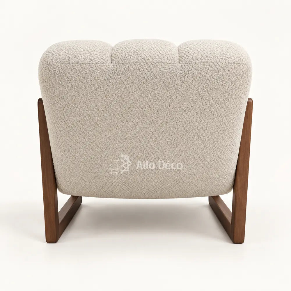 Fauteuil PIANO Allodeco – Bouclette & Bois Massif
