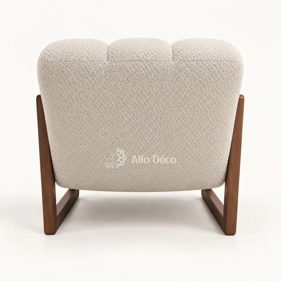 Fauteuil PIANO Allodeco – Bouclette & Bois Massif