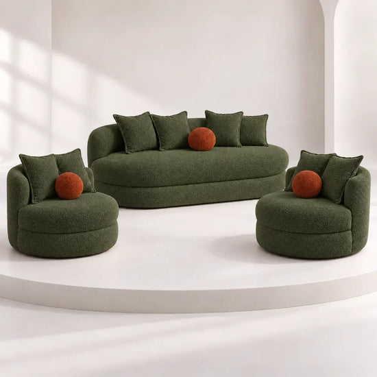 Pack SANTIAGO Allodeco – Canapé 3 Places + 2 Fauteuils BAMBO