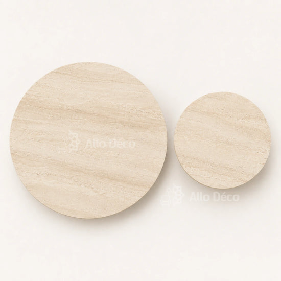 Duo Tables Basses Bardage Allodeco – Bois & Effet Travertin