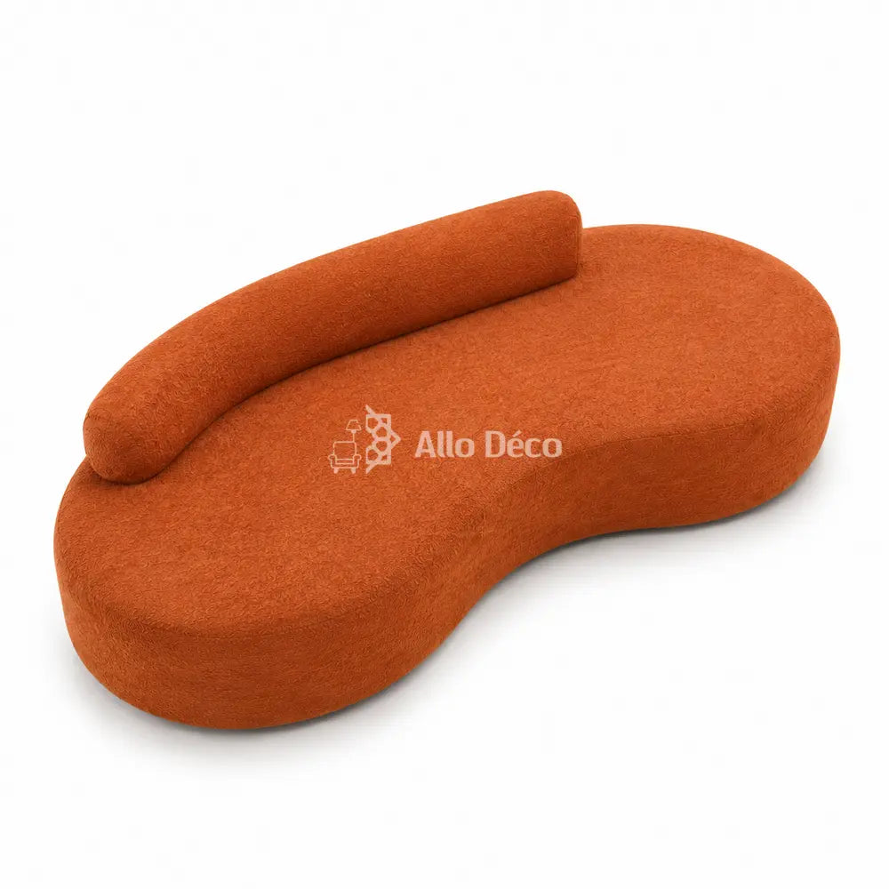 Canapé Banane Allodeco – Bouclette, Confort HR & Design Organique