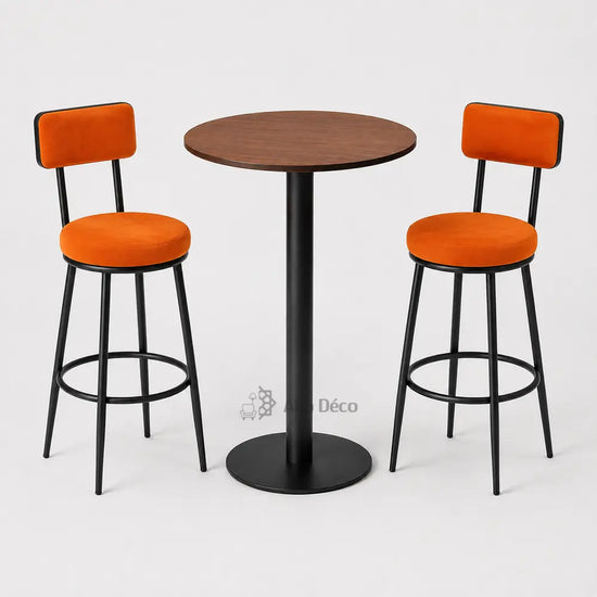 Table Haute MONZA Allodeco – Design Minimaliste & Pied Central