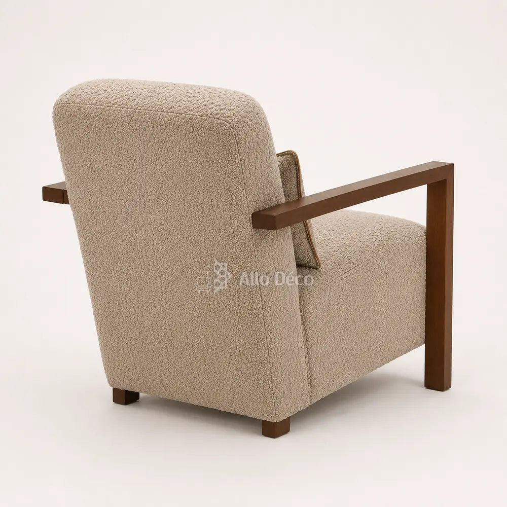 Fauteuil UTRECHT Allodeco – Hêtre massif & confort généreux