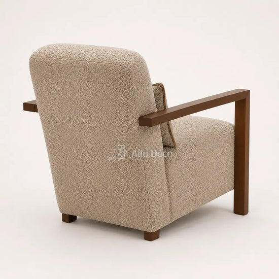 Fauteuil UTRECHT Allodeco – Hêtre massif & confort généreux