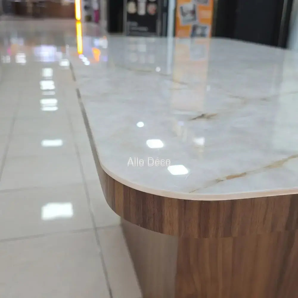 Table VENEZIA Allodeco – Céramique & finition noyer