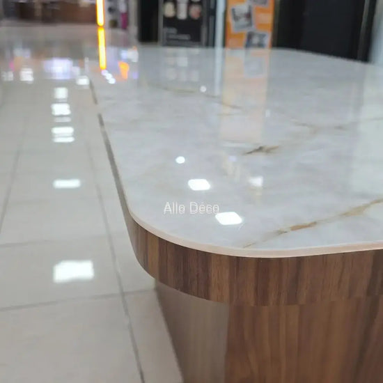 Table VENEZIA Allodeco – Céramique & finition noyer