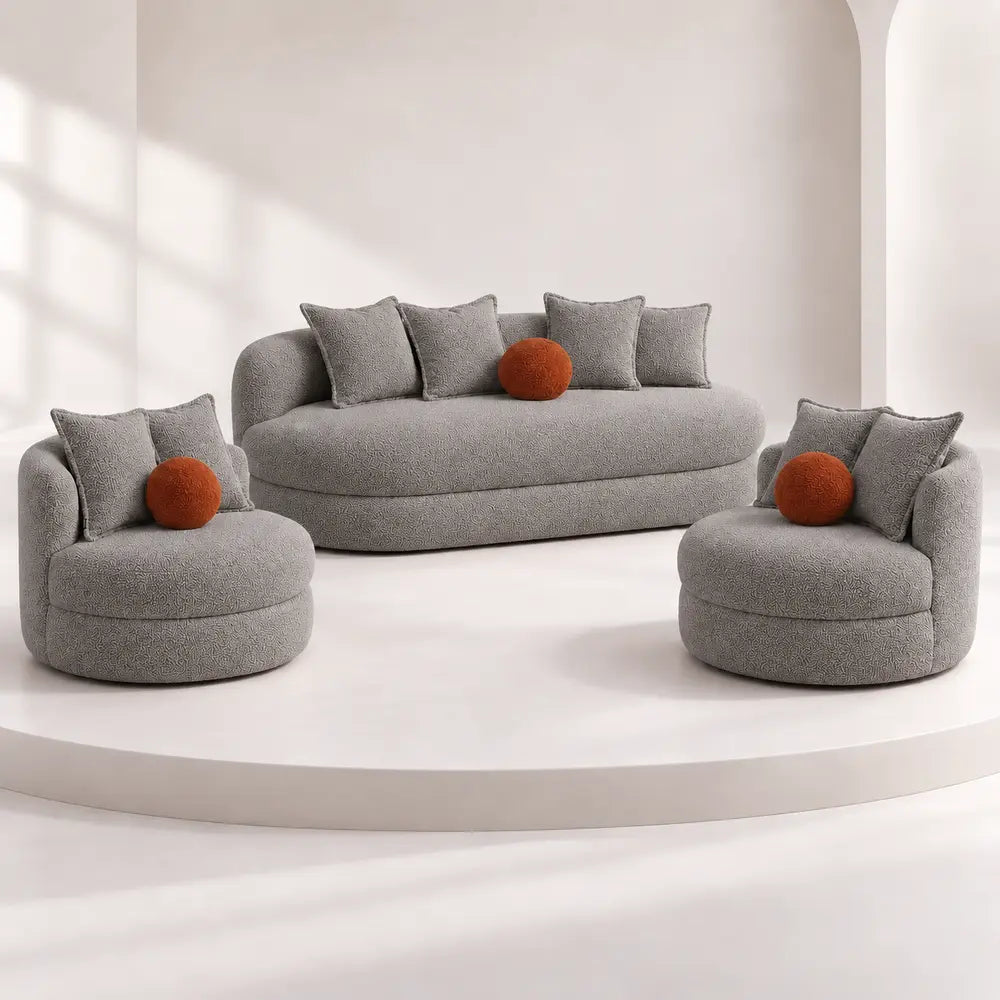 Pack SANTIAGO Allodeco – Canapé 3 Places + 2 Fauteuils BAMBO