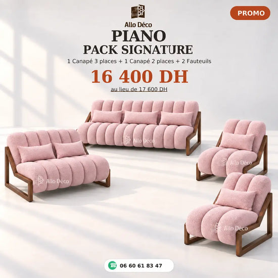 Pack PIANO Signature Allodeco – Salon Complet 7 Places