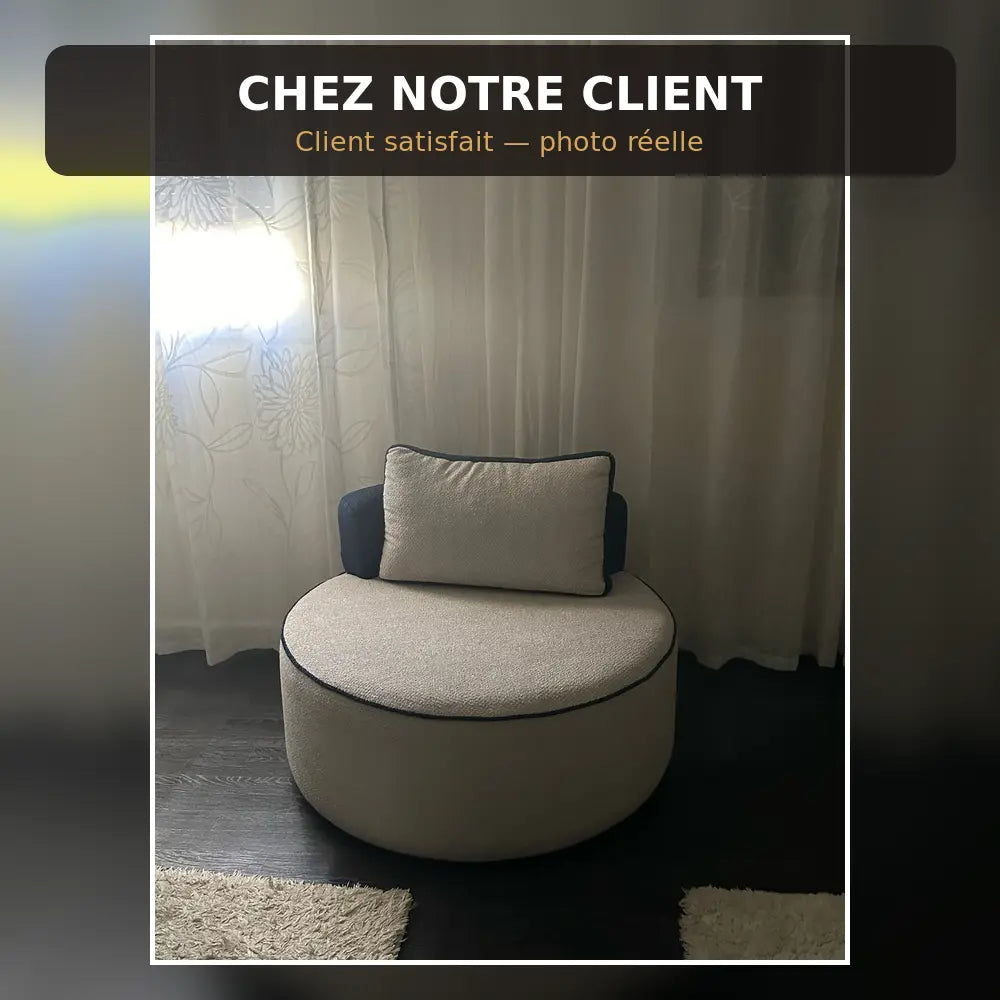 Fauteuil BAMBO 90 cm Allodeco – Rond & bouclette cosy