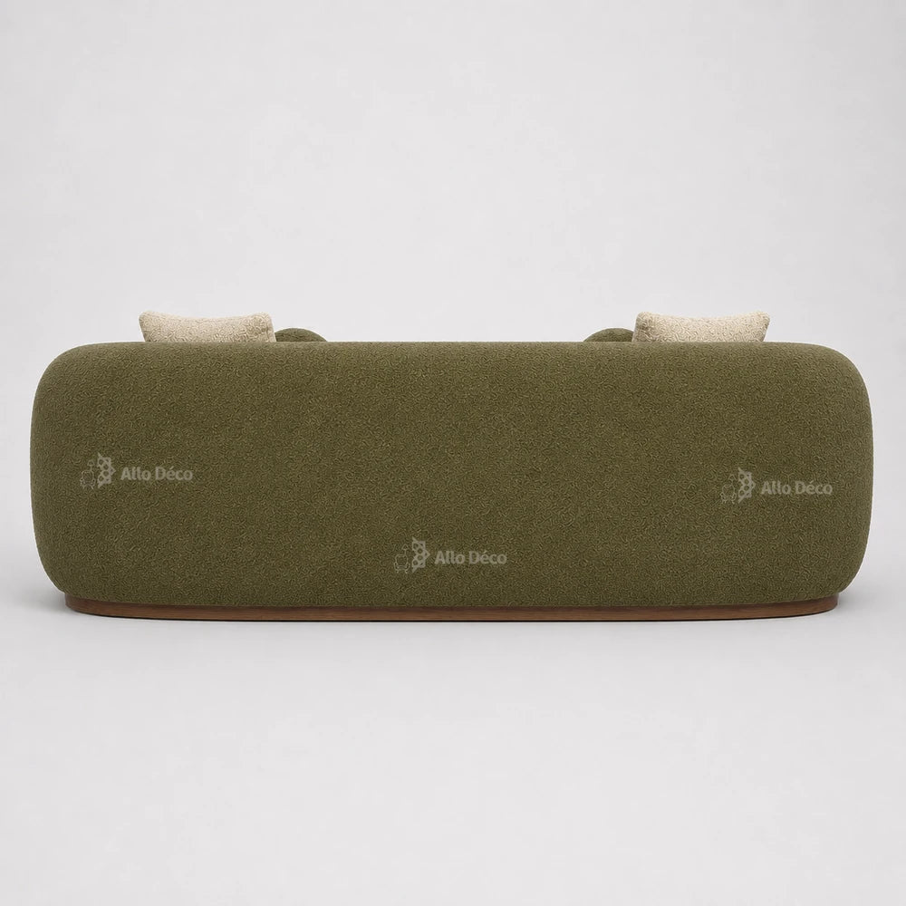 Canapé Milano Allodeco – 3 Places en Bouclette, Confort Premium & Design Sculptural