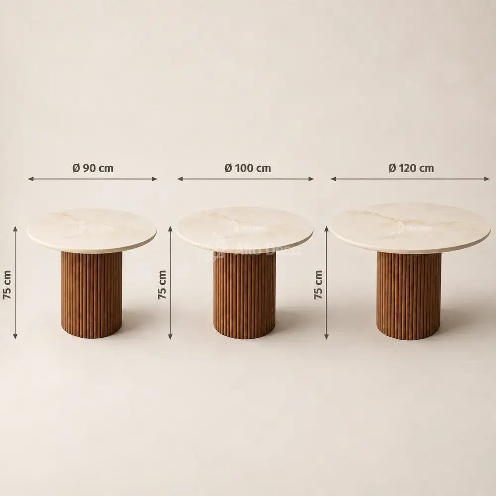 Table à Manger SOLENA Allodeco – Céramique & Bois Massif
