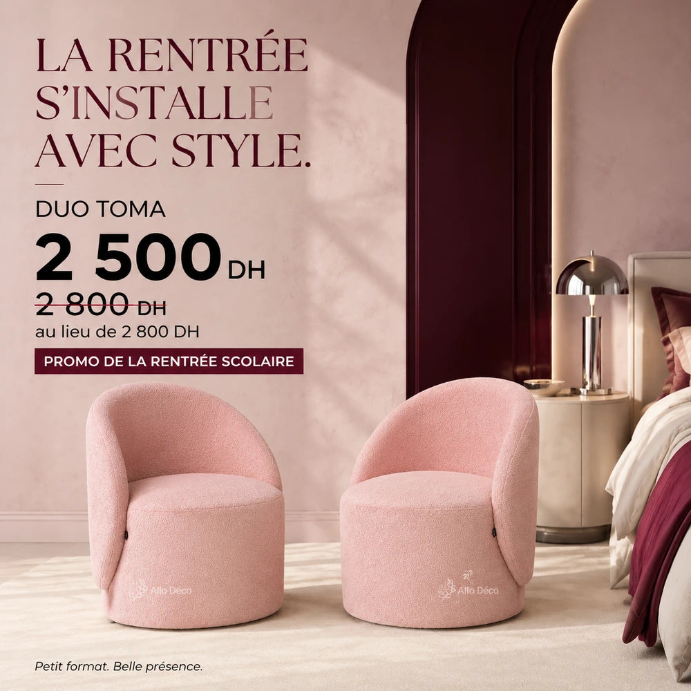 Pack 2 Mini Fauteuils TOMA Allodeco – Compacts & Élégants