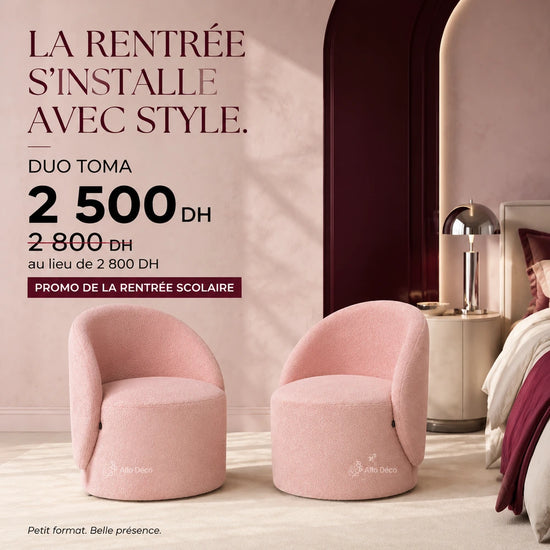 Pack 2 Mini Fauteuils TOMA Allodeco – Compacts & Élégants