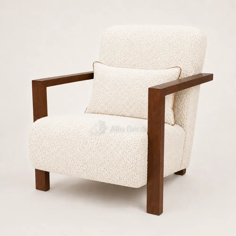 Fauteuil UTRECHT Allodeco – Hêtre massif & confort généreux