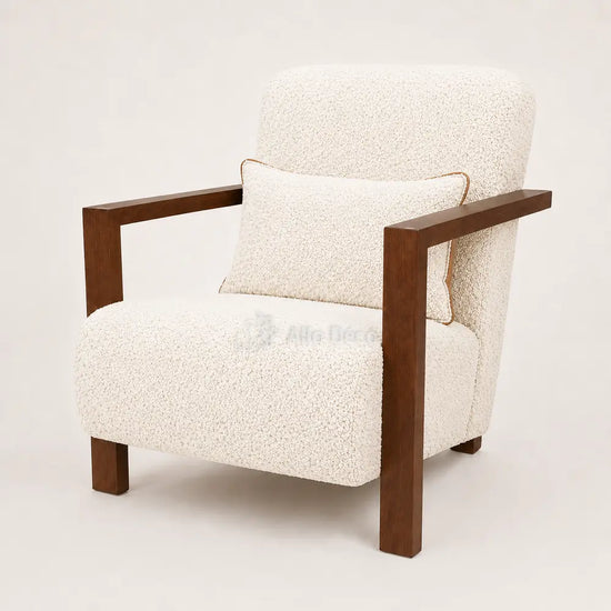 Fauteuil UTRECHT Allodeco – Hêtre massif & confort généreux
