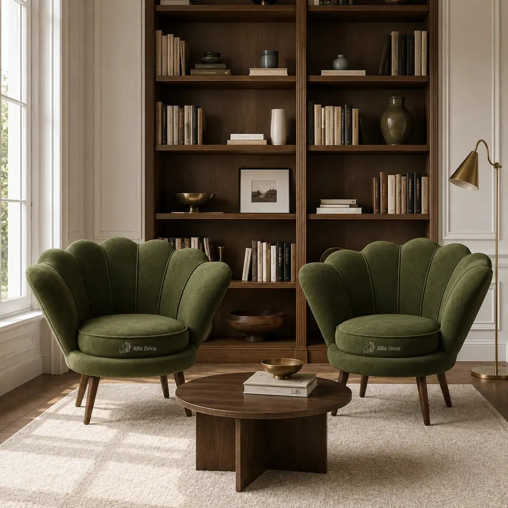 Fauteuil Coquillage Allodeco – Design Élégant & Enveloppant