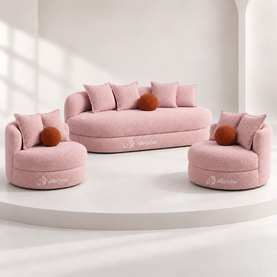 Pack SANTIAGO Allodeco – Canapé 3 Places + 2 Fauteuils BAMBO