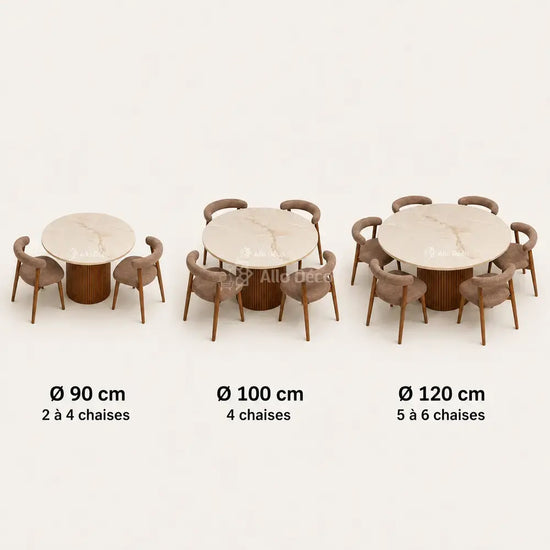 Table à Manger SOLENA Allodeco – Céramique & Bois Massif