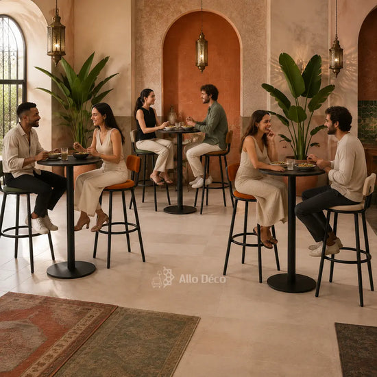Table Haute MONZA Allodeco – Design Minimaliste & Pied Central