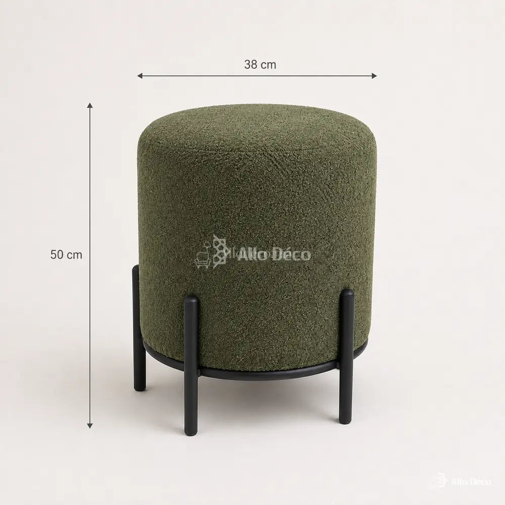 Pouf SÉRÉNA Allodeco – Design Compact & Structure Métal