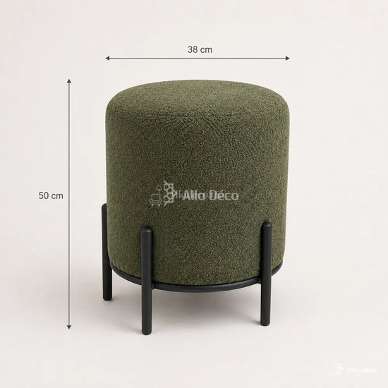 Pouf SÉRÉNA Allodeco – Design Compact & Structure Métal