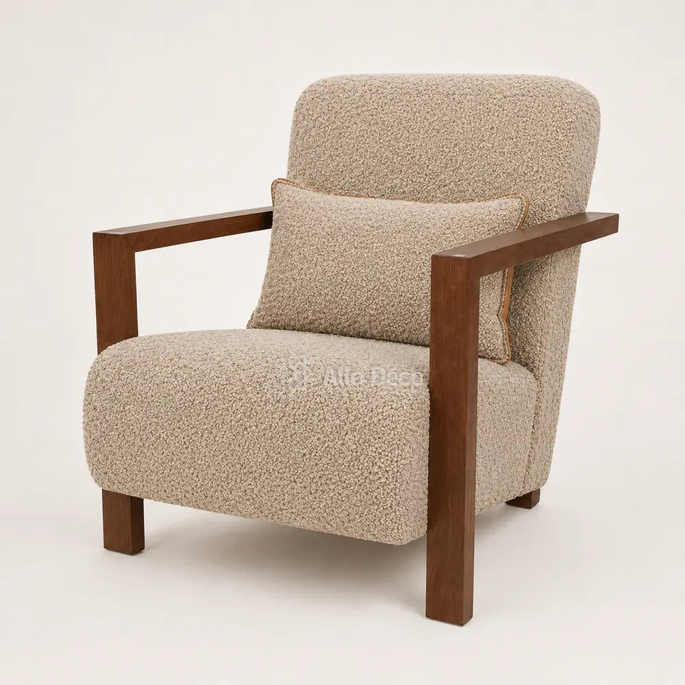 Fauteuil UTRECHT Allodeco – Hêtre massif & confort généreux