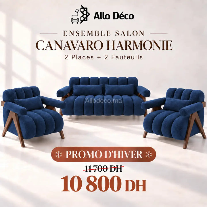 Ensemble Salon CANAVARO Harmonie – 2 Places + 2 Fauteuils