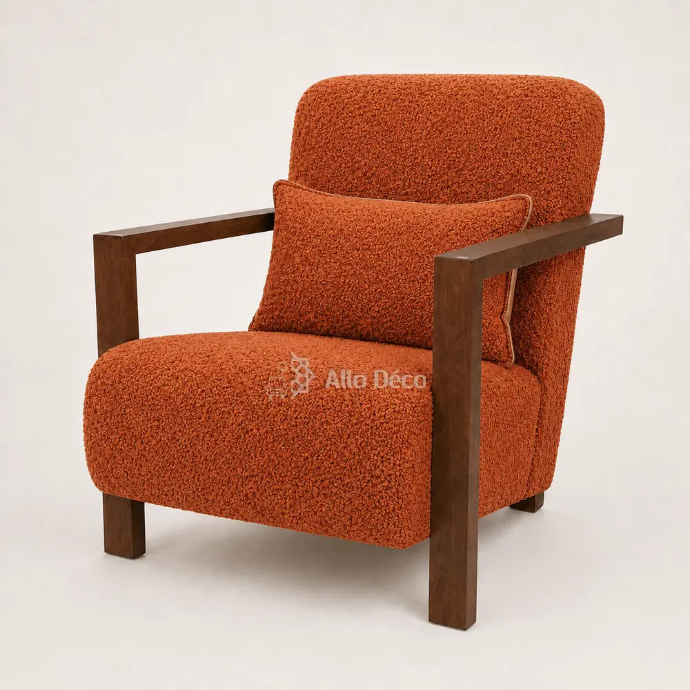 Fauteuil UTRECHT Allodeco – Hêtre massif & confort généreux