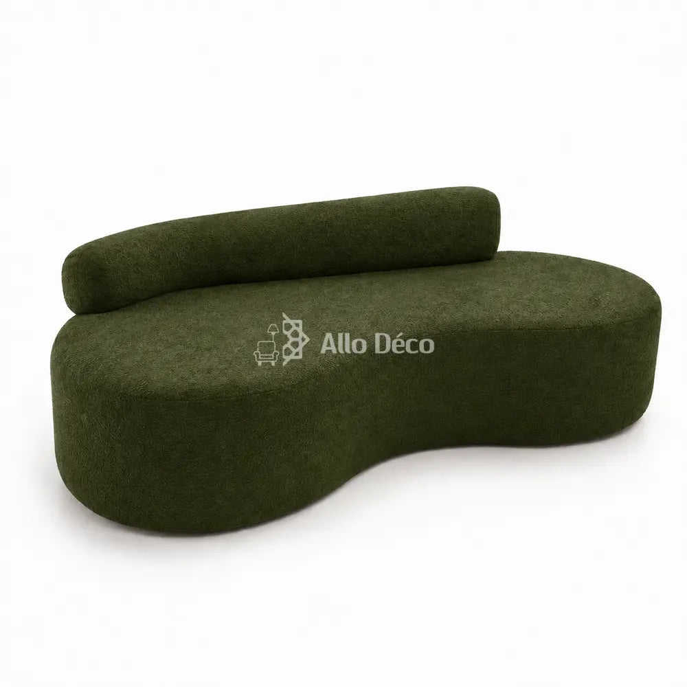 Canapé Banane Allodeco – Bouclette, Confort HR & Design Organique
