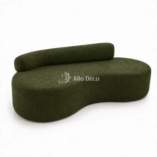 Canapé Banane Allodeco – Bouclette, Confort HR & Design Organique