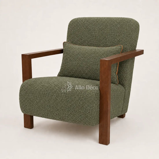 Fauteuil UTRECHT Allodeco – Hêtre massif & confort généreux