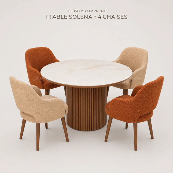 Pack Table SOLENA OSLO Allodeco – Ensemble Salle à Manger