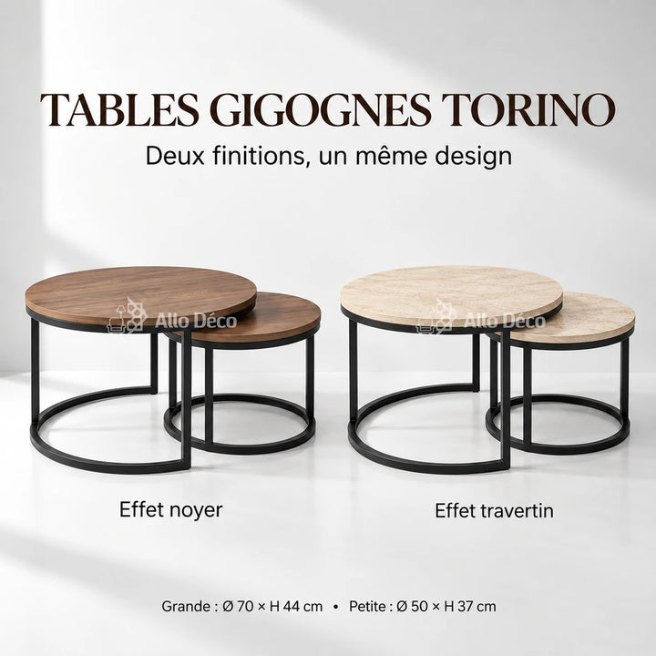 Tables Gigognes Torino Allodeco – Gain de Place Design