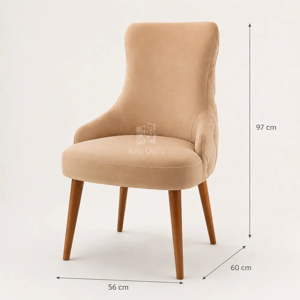 Chaise PRESTIGE Allodeco – Hêtre massif & tissu anti-tache