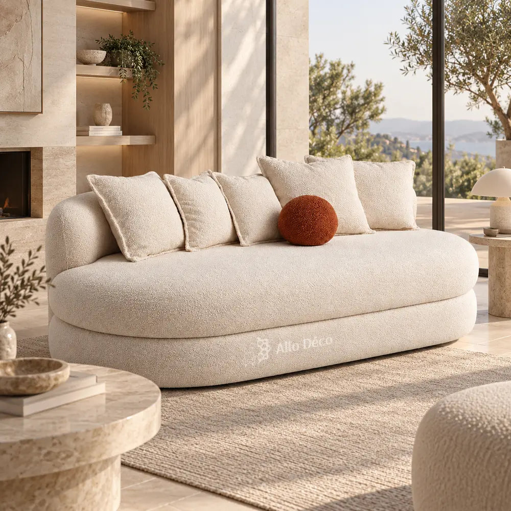 Canapé SANTIAGO Allodeco – Design Arrondi & Confort Premium
