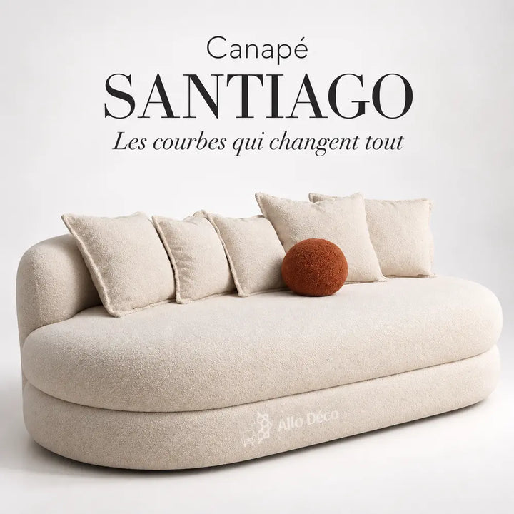 Canapé SANTIAGO Allodeco – Design Arrondi & Confort Premium