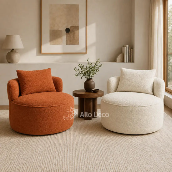 Fauteuil BAMBO 90 cm Allodeco – Rond & bouclette cosy