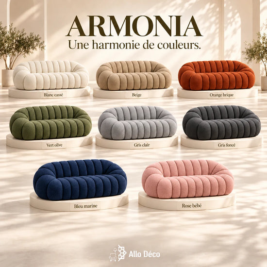 Sofa ARMONIA Allodeco – Élégance généreuse & confort premium