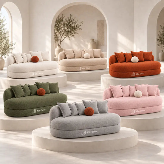 Canapé SANTIAGO Allodeco – Design Arrondi & Confort Premium