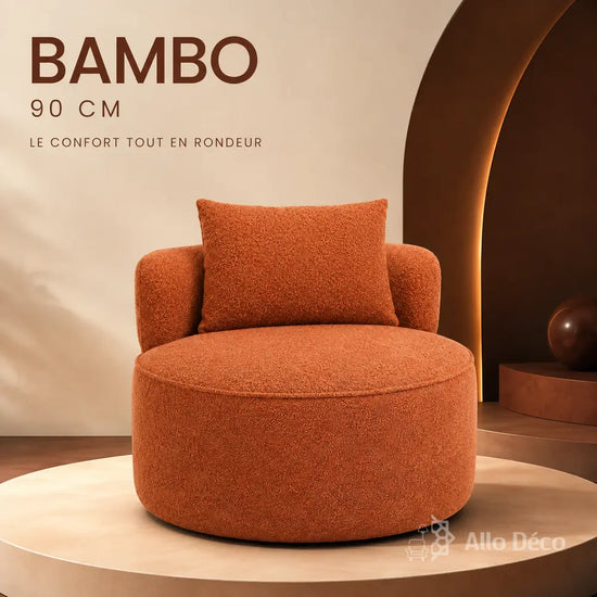 Fauteuil BAMBO 90 cm Allodeco – Rond & bouclette cosy