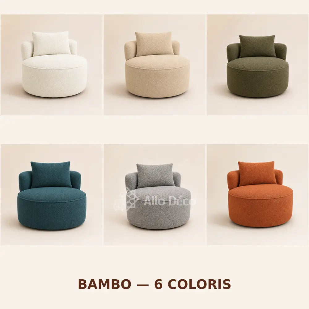 Fauteuil BAMBO 90 cm Allodeco – Rond & bouclette cosy