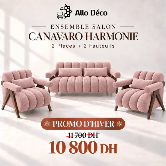 Ensemble Salon CANAVARO Harmonie – 2 Places + 2 Fauteuils