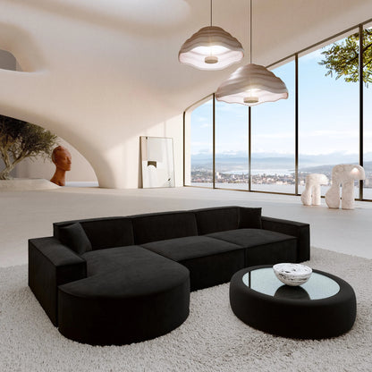 Canapé d’angle VERRANO Forme L – Courbes élégantes & confort absolu