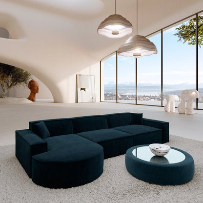 Canapé d’angle VERRANO Forme L – Courbes élégantes & confort absolu