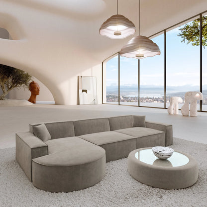 Canapé d’angle VERRANO Forme L – Courbes élégantes & confort absolu