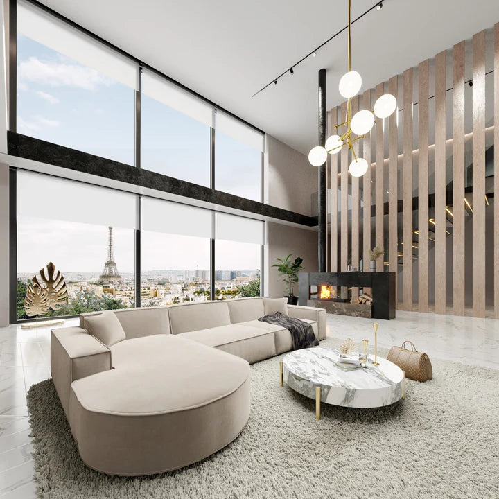 Canapé d’angle VERRANO Forme L – Courbes élégantes & confort absolu