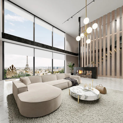 Canapé d’angle VERRANO Forme L – Courbes élégantes & confort absolu