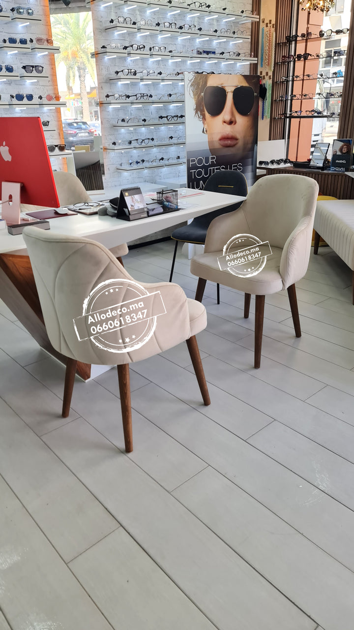 Chaise Scandinave Allodeco – Design épuré & confort anti-tache